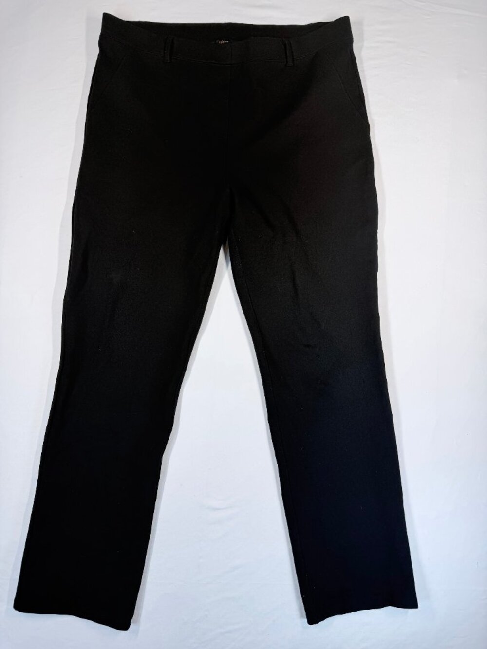 Quince Black Ultra-Stretch Ponte Straight Leg Pants XL